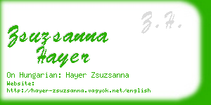 zsuzsanna hayer business card